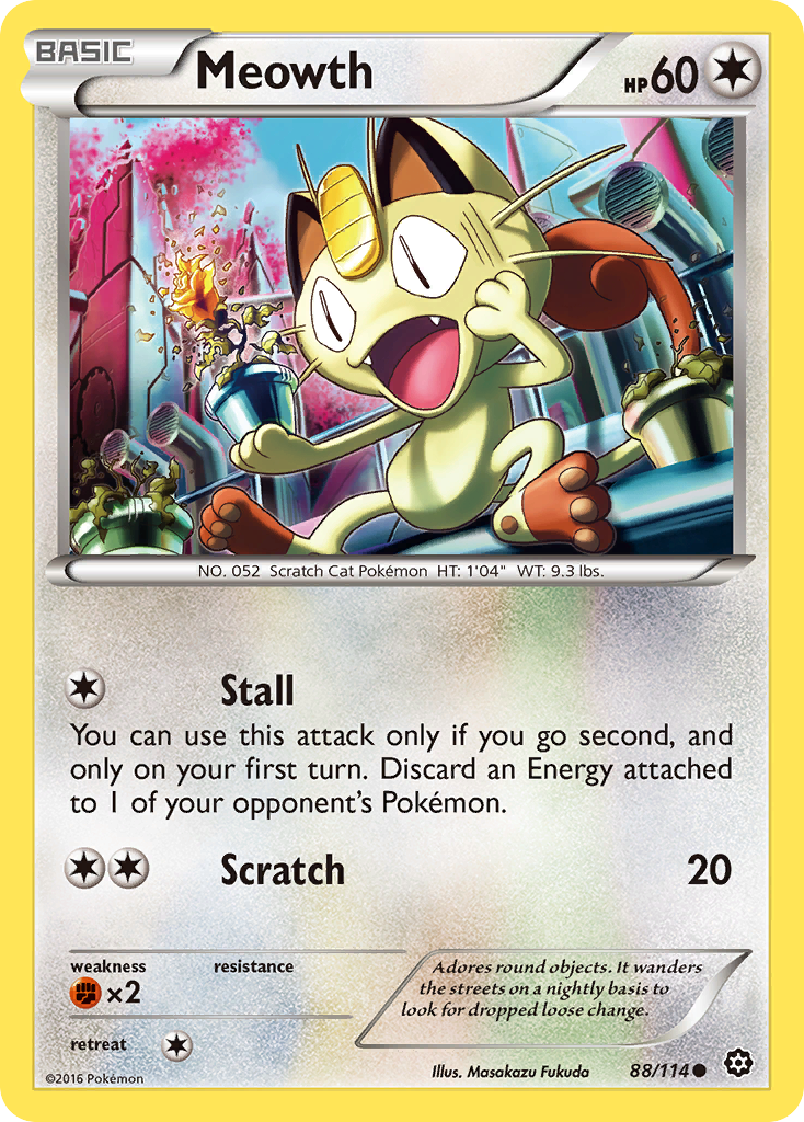 Meowth (88/114) [XY: Steam Siege] | Shuffle n Cut Hobbies & Games