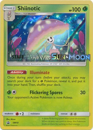 Shiinotic (SM10) (Staff Prerelease Promo) [Sun & Moon: Black Star Promos] | Shuffle n Cut Hobbies & Games