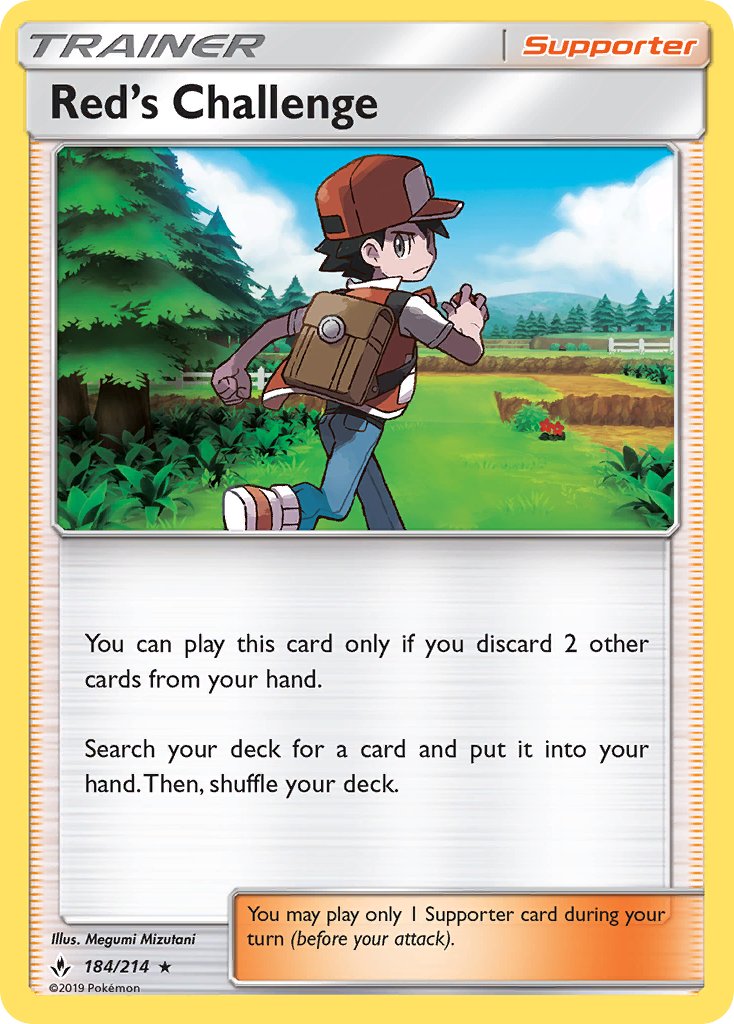 Red's Challenge (184/214) (Theme Deck Exclusive) [Sun & Moon: Unbroken Bonds] | Shuffle n Cut Hobbies & Games