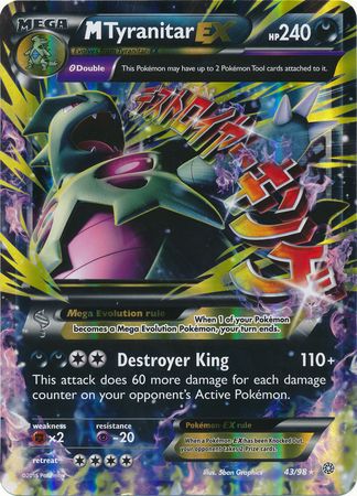 M Tyranitar EX (43/98) (Jumbo Card) [XY: Ancient Origins] | Shuffle n Cut Hobbies & Games