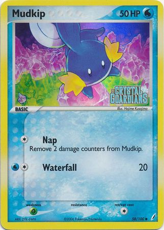 Mudkip (58/100) (Stamped) [EX: Crystal Guardians] | Shuffle n Cut Hobbies & Games