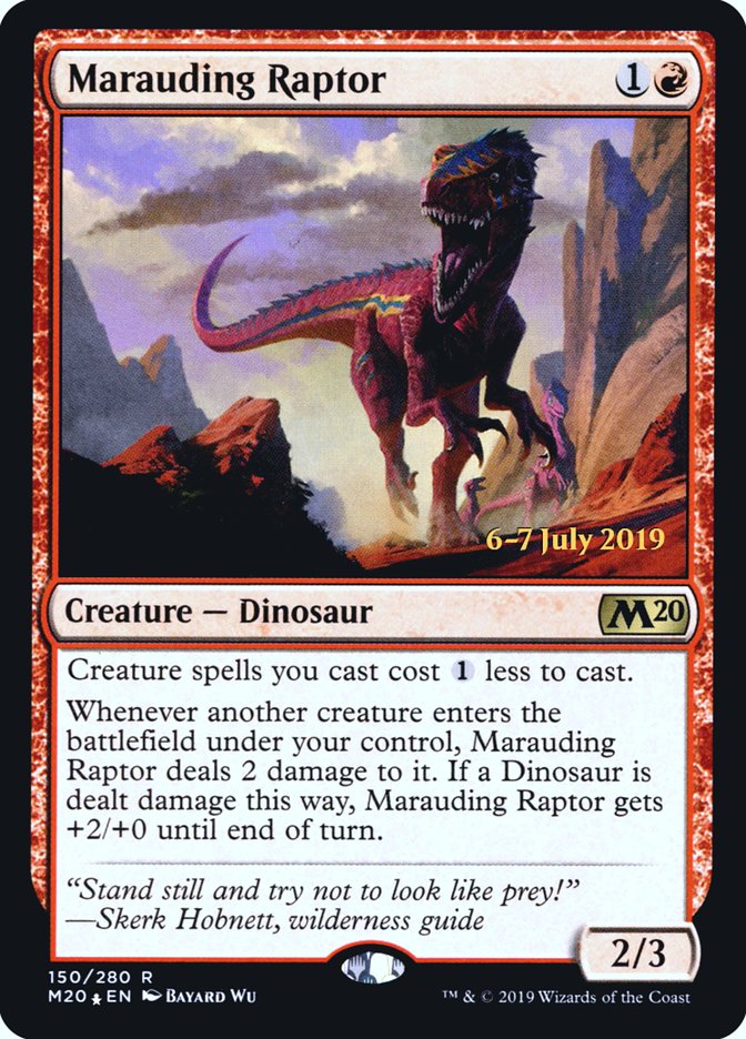 Marauding Raptor [Core Set 2020 Prerelease Promos] | Shuffle n Cut Hobbies & Games