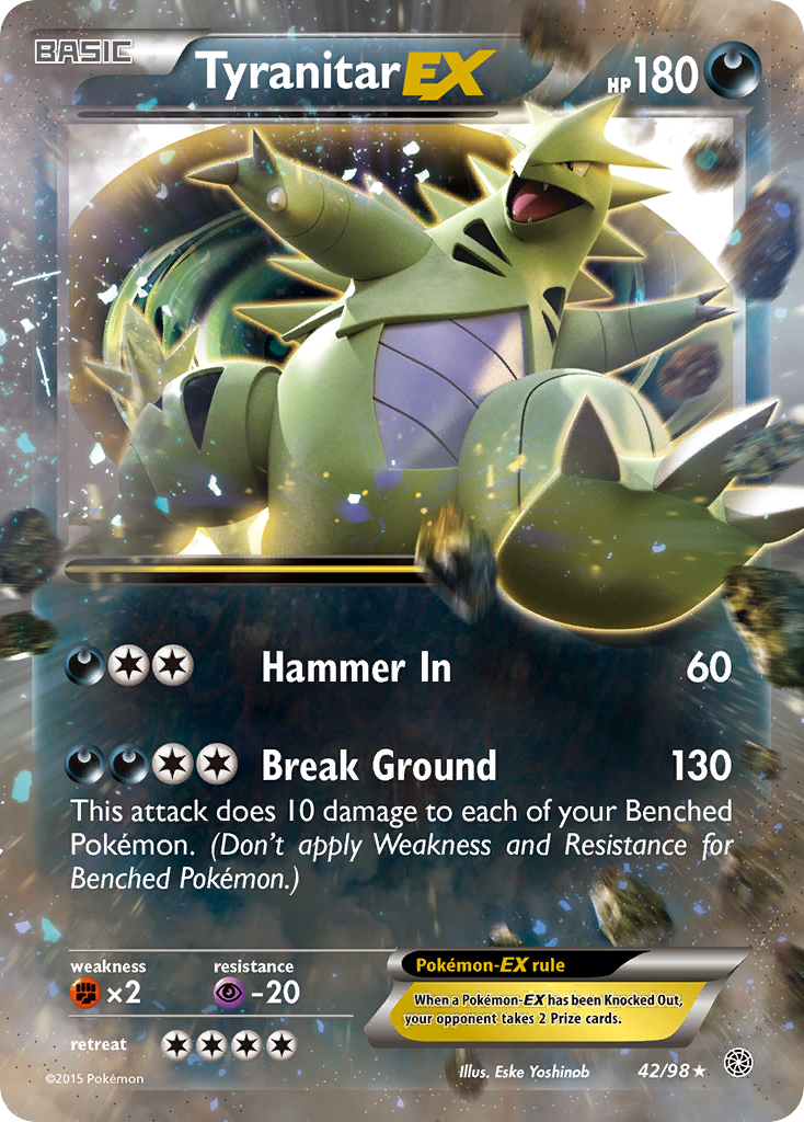 Tyranitar EX (42/98) [XY: Ancient Origins] | Shuffle n Cut Hobbies & Games