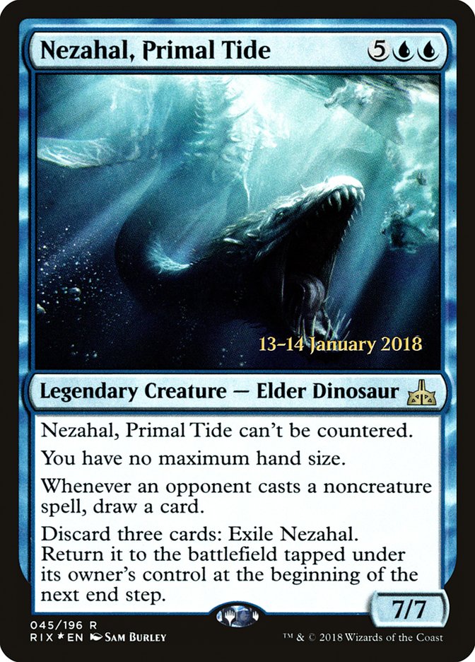 Nezahal, Primal Tide [Rivals of Ixalan Prerelease Promos] | Shuffle n Cut Hobbies & Games