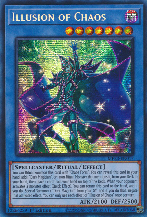 Illusion of Chaos [MP23-EN017] Prismatic Secret Rare | Shuffle n Cut Hobbies & Games