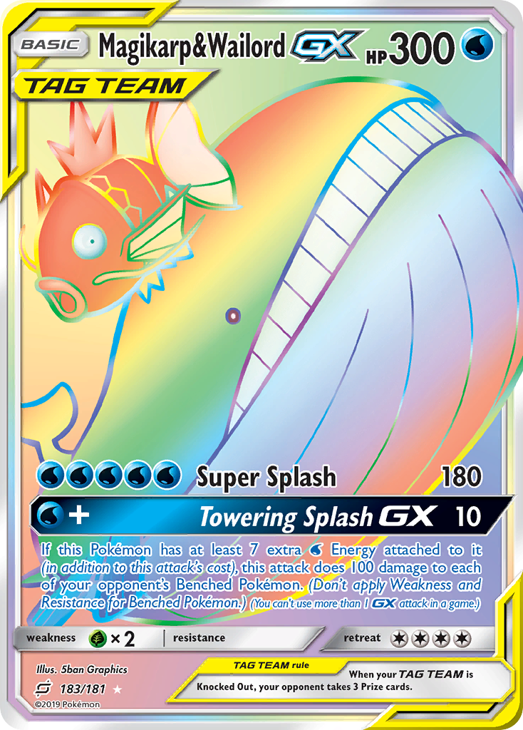 Magikarp & Wailord GX (183/181) [Sun & Moon: Team Up] | Shuffle n Cut Hobbies & Games