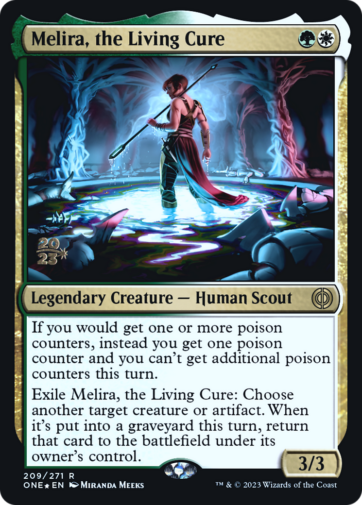 Melira, the Living Cure [Phyrexia: All Will Be One Prerelease Promos] | Shuffle n Cut Hobbies & Games