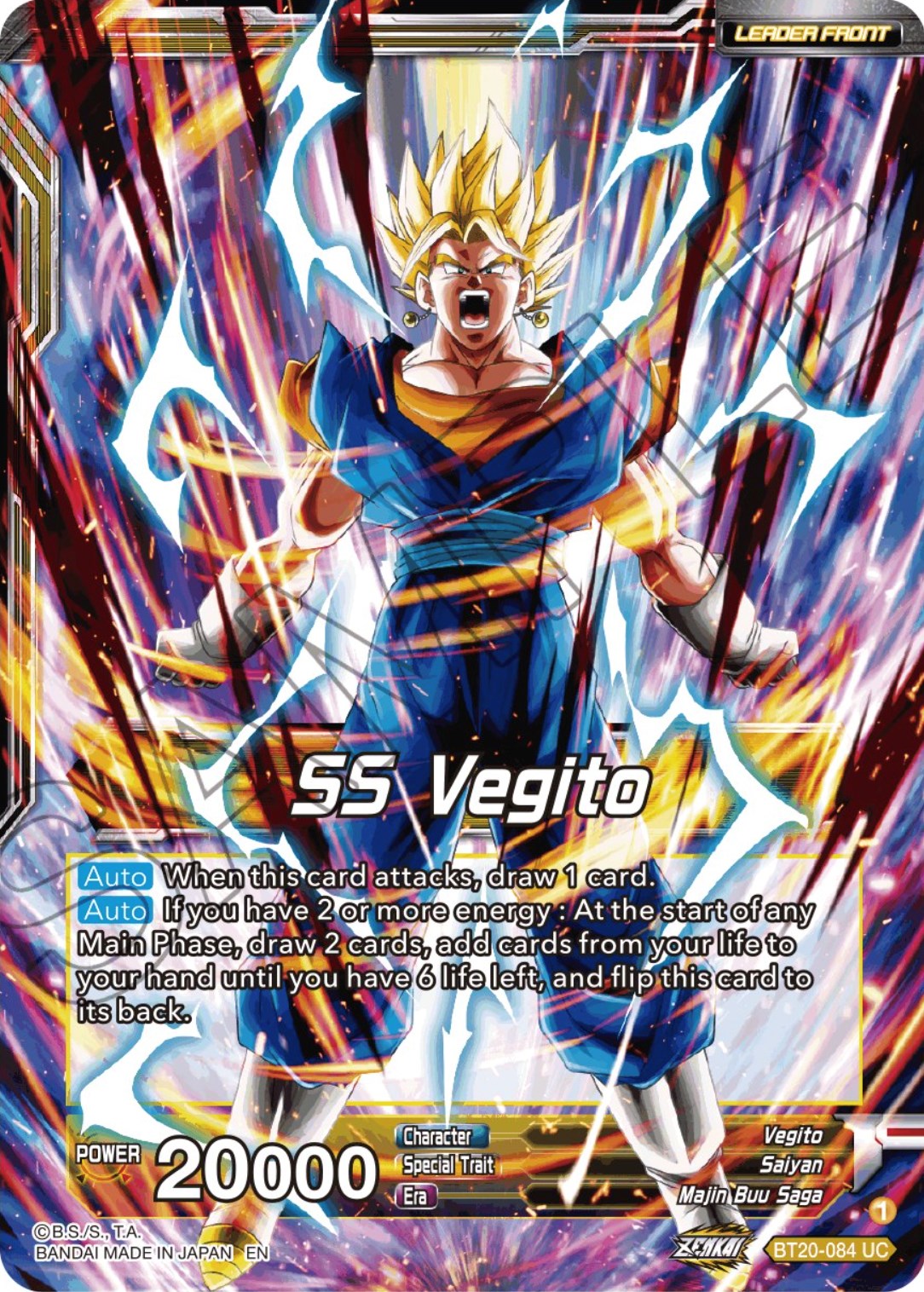 SS Vegito // Son Goku & Vegeta, Path to Victory (BT20-084) [Power Absorbed Prerelease Promos] | Shuffle n Cut Hobbies & Games