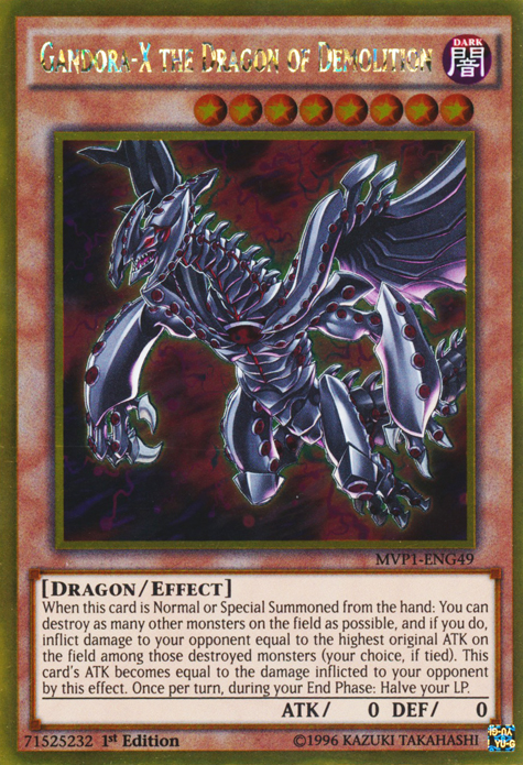 Gandora-X the Dragon of Demolition [MVP1-ENG49] Gold Rare | Shuffle n Cut Hobbies & Games