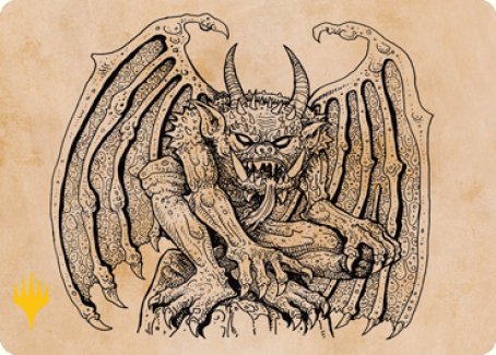 Cloister Gargoyle (Showcase) Art Card (Gold-Stamped Signature) [Dungeons & Dragons: Adventures in the Forgotten Realms Art Series] | Shuffle n Cut Hobbies & Games