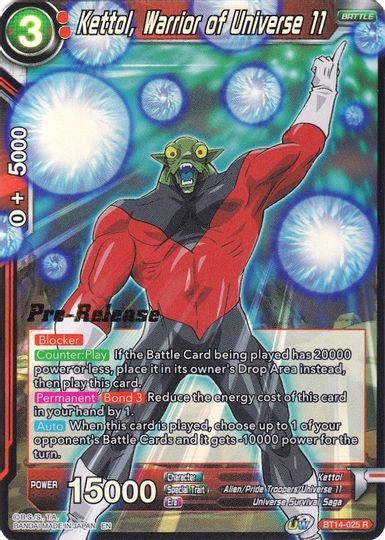 Kettol, Warrior of Universe 11 (BT14-025) [Cross Spirits Prerelease Promos] | Shuffle n Cut Hobbies & Games