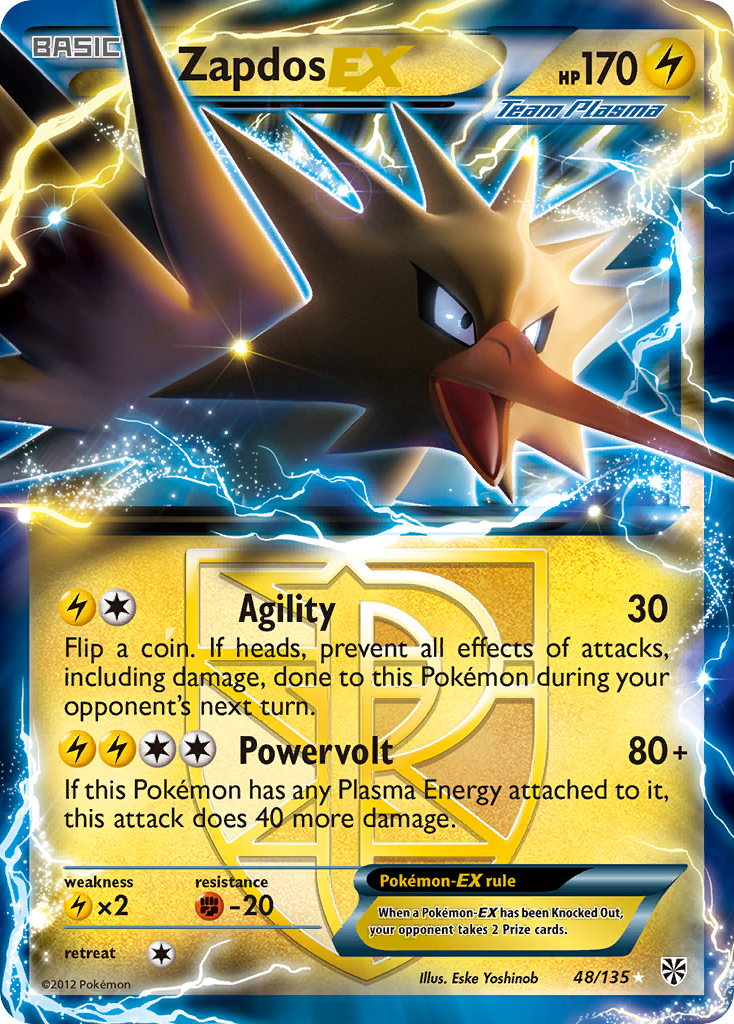 Zapdos EX (48/135) [Black & White: Plasma Storm] | Shuffle n Cut Hobbies & Games