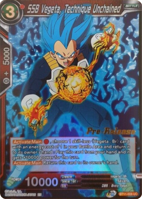 SSB Vegeta, Technique Unchained (BT11-009) [Vermilion Bloodline Prerelease Promos] | Shuffle n Cut Hobbies & Games