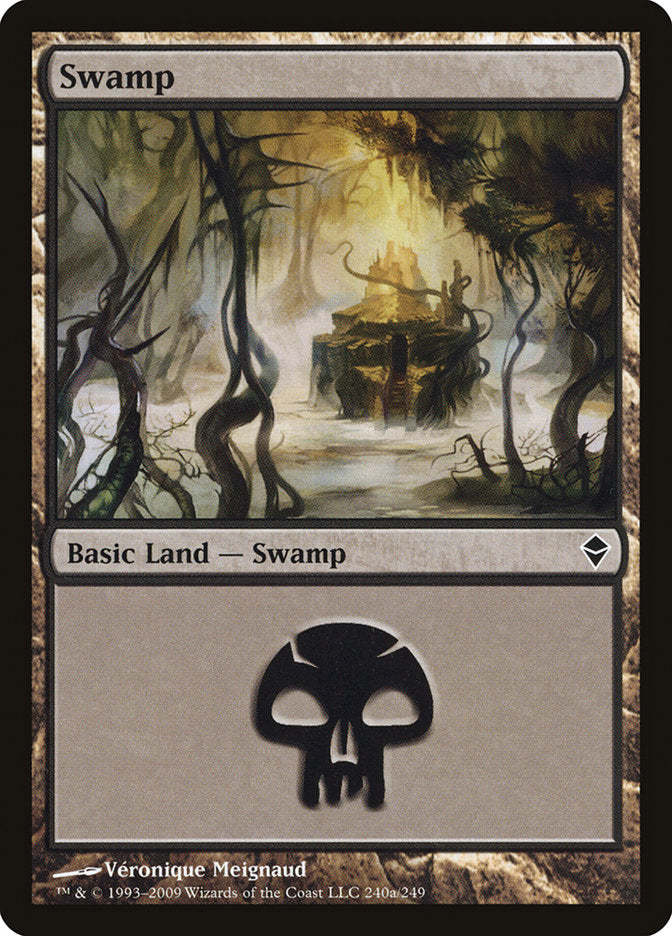 Swamp (240a) [Zendikar] | Shuffle n Cut Hobbies & Games