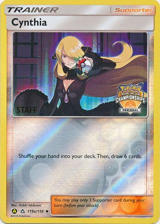 Cynthia (119a/156) (Regional Championship Promo Staff) [Sun & Moon: Ultra Prism] | Shuffle n Cut Hobbies & Games