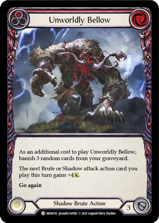 Unworldly Bellow (Red) [MON150] 1st Edition Normal | Shuffle n Cut Hobbies & Games