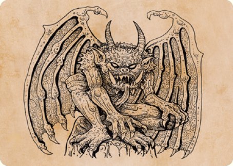 Cloister Gargoyle (Showcase) Art Card [Dungeons & Dragons: Adventures in the Forgotten Realms Art Series] | Shuffle n Cut Hobbies & Games