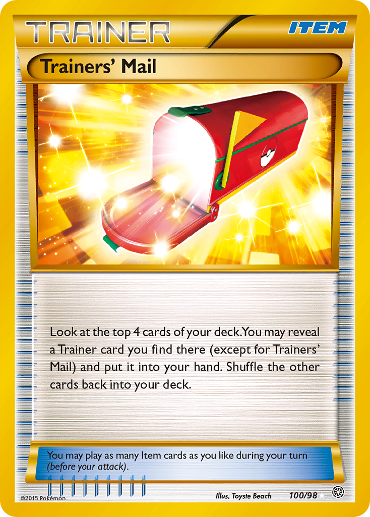 Trainers' Mail (100/98) [XY: Ancient Origins] | Shuffle n Cut Hobbies & Games