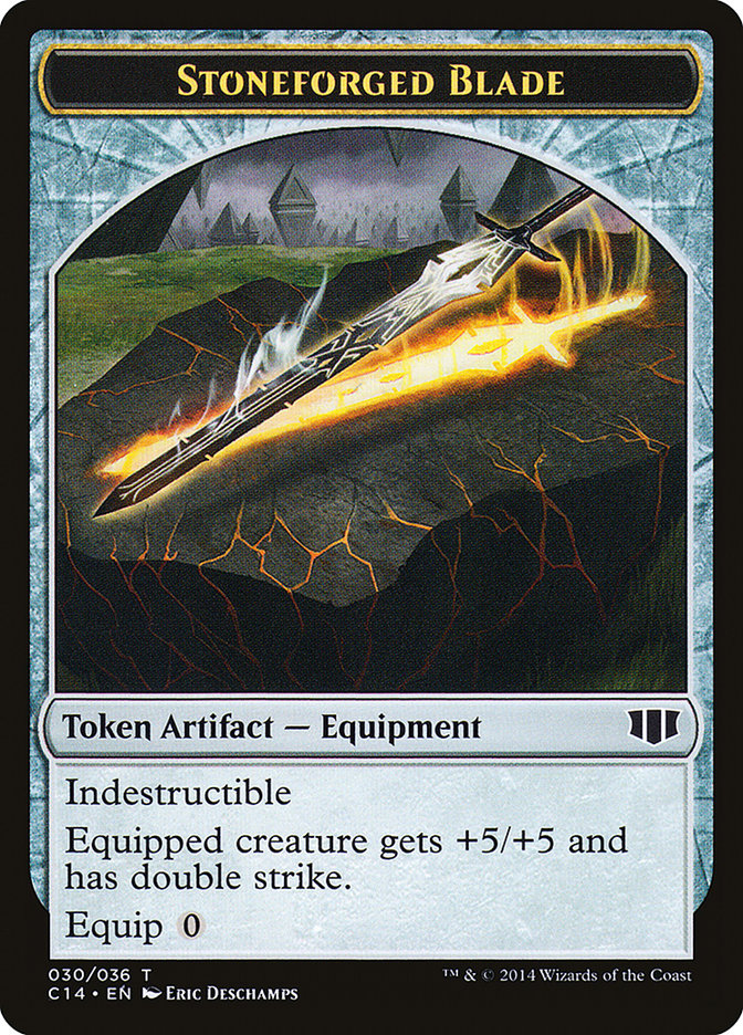 Stoneforged Blade // Germ Double-Sided Token [Commander 2014 Tokens] | Shuffle n Cut Hobbies & Games