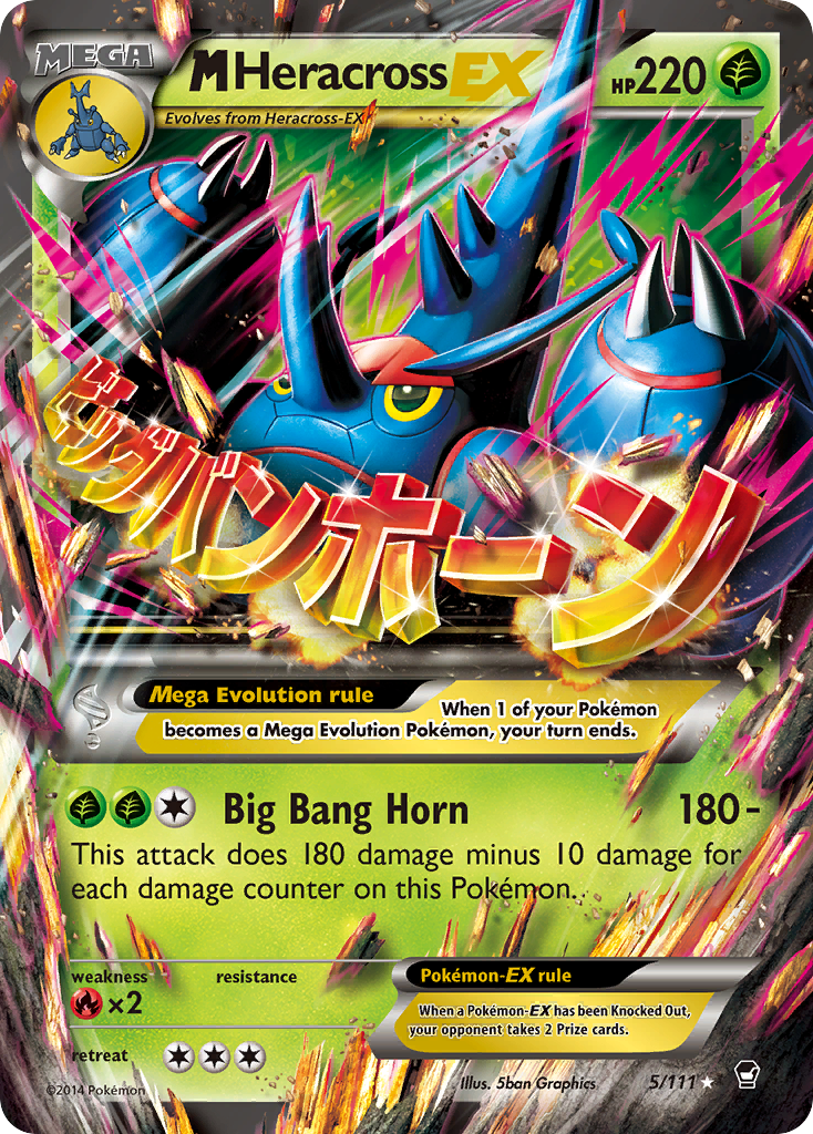 M Heracross EX (5/111) [XY: Furious Fists] | Shuffle n Cut Hobbies & Games