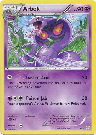 Arbok (3/30) [XY: Trainer Kit - Noivern] | Shuffle n Cut Hobbies & Games