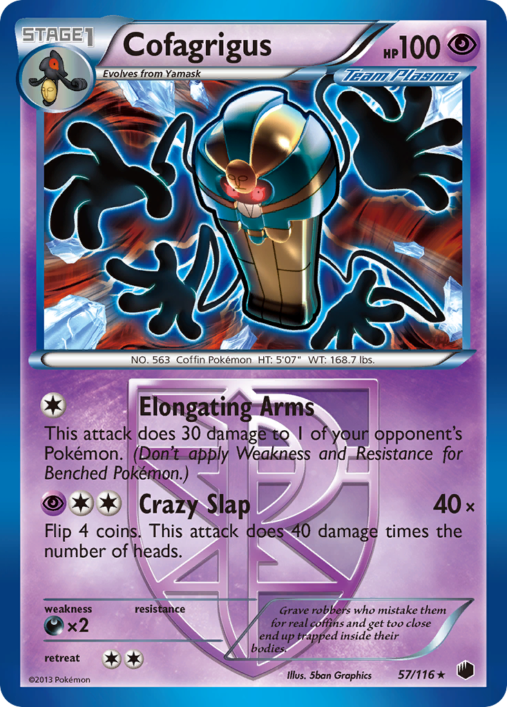 Cofagrigus (57/116) [Black & White: Plasma Freeze] | Shuffle n Cut Hobbies & Games