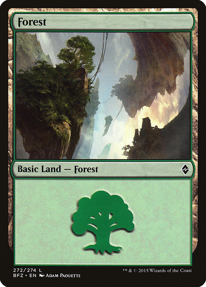 Forest (272) [Battle for Zendikar] | Shuffle n Cut Hobbies & Games