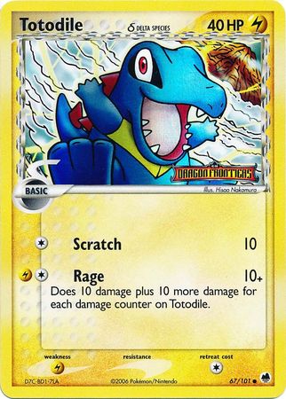 Totodile (67/101) (Delta Species) (Stamped) [EX: Dragon Frontiers] | Shuffle n Cut Hobbies & Games