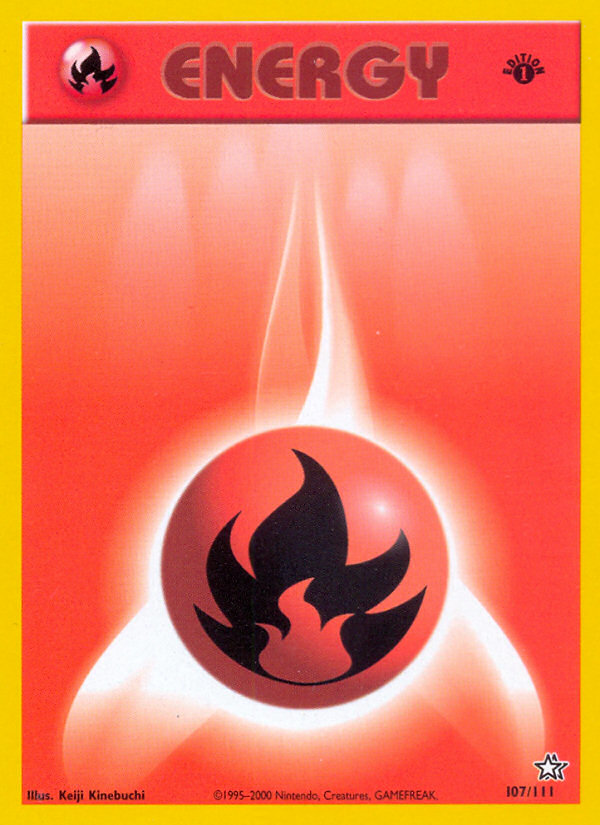 Fire Energy (107/111) [Neo Genesis 1st Edition] | Shuffle n Cut Hobbies & Games