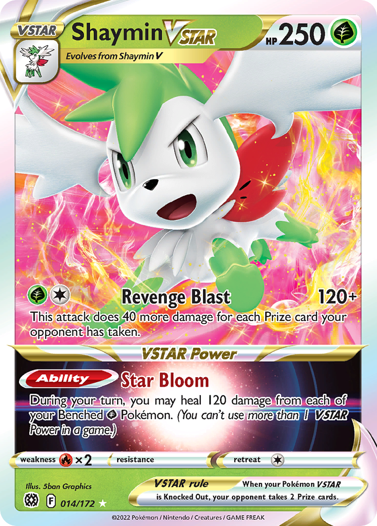 Shaymin VSTAR (014/172) (Jumbo Card) [Sword & Shield: Brilliant Stars] | Shuffle n Cut Hobbies & Games