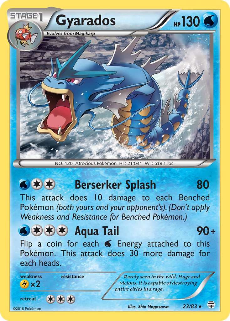 Gyarados (23/83) [XY: Generations] | Shuffle n Cut Hobbies & Games