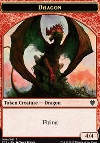 Dragon (006) // Gold Double-Sided Token [Commander 2017 Tokens] | Shuffle n Cut Hobbies & Games