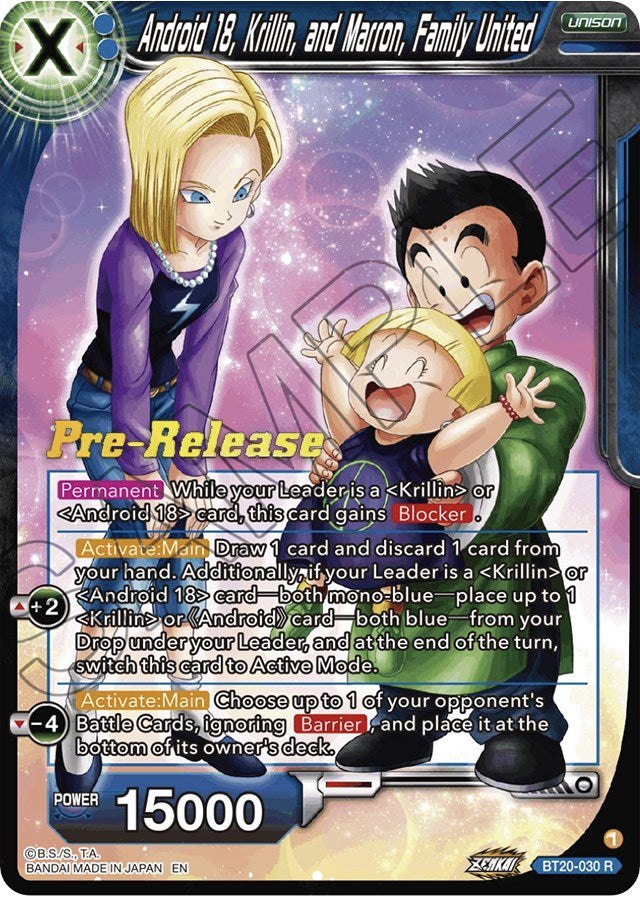 Android 18, Krillin, and Maron, Family United (BT20-030) [Power Absorbed Prerelease Promos] | Shuffle n Cut Hobbies & Games