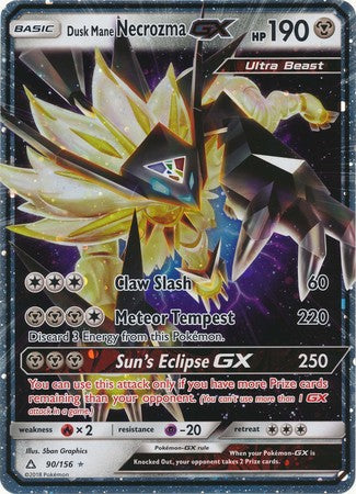 Dusk Mane Necrozma GX (90/156) (Jumbo Card) [Sun & Moon: Ultra Prism] | Shuffle n Cut Hobbies & Games