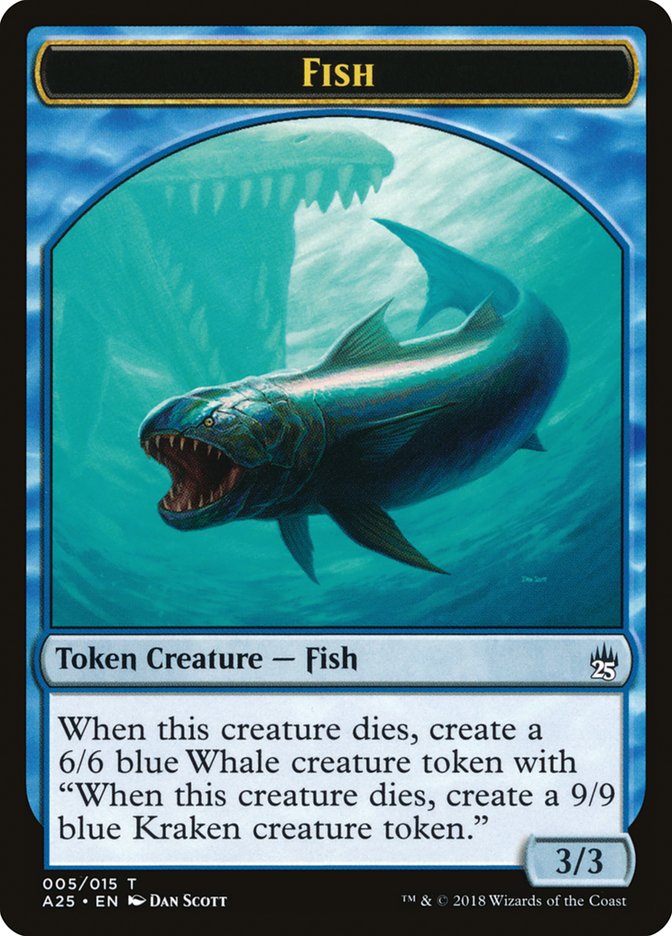 Fish Token [Masters 25 Tokens] | Shuffle n Cut Hobbies & Games