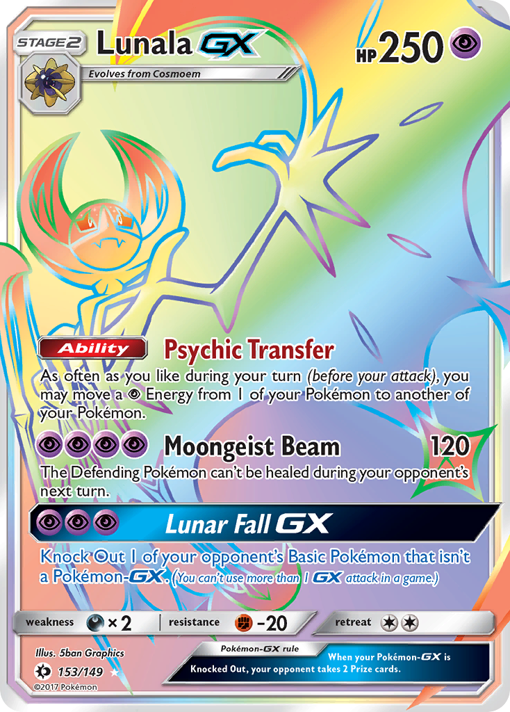 Lunala GX (153/149) [Sun & Moon: Base Set] | Shuffle n Cut Hobbies & Games