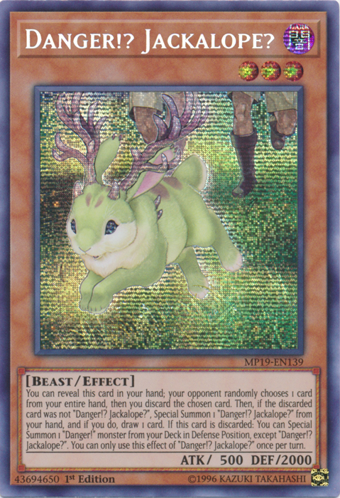 Danger!? Jackalope? [MP19-EN139] Prismatic Secret Rare | Shuffle n Cut Hobbies & Games