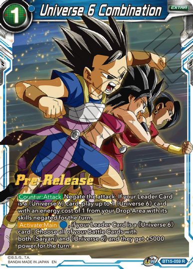 Universe 6 Combination (BT15-059) [Saiyan Showdown Prerelease Promos] | Shuffle n Cut Hobbies & Games