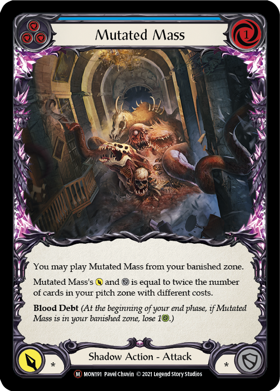 Mutated Mass (Rainbow Foil) [U-MON191-RF] Unlimited Edition Rainbow Foil | Shuffle n Cut Hobbies & Games