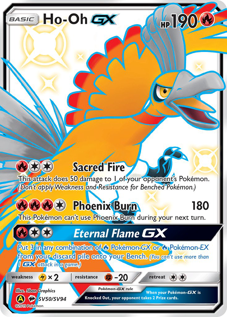 Ho-Oh GX (SV50/SV94) [Sun & Moon: Hidden Fates - Shiny Vault] | Shuffle n Cut Hobbies & Games