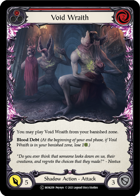 Void Wraith (Red) (Rainbow Foil) [U-MON209-RF] Unlimited Edition Rainbow Foil | Shuffle n Cut Hobbies & Games