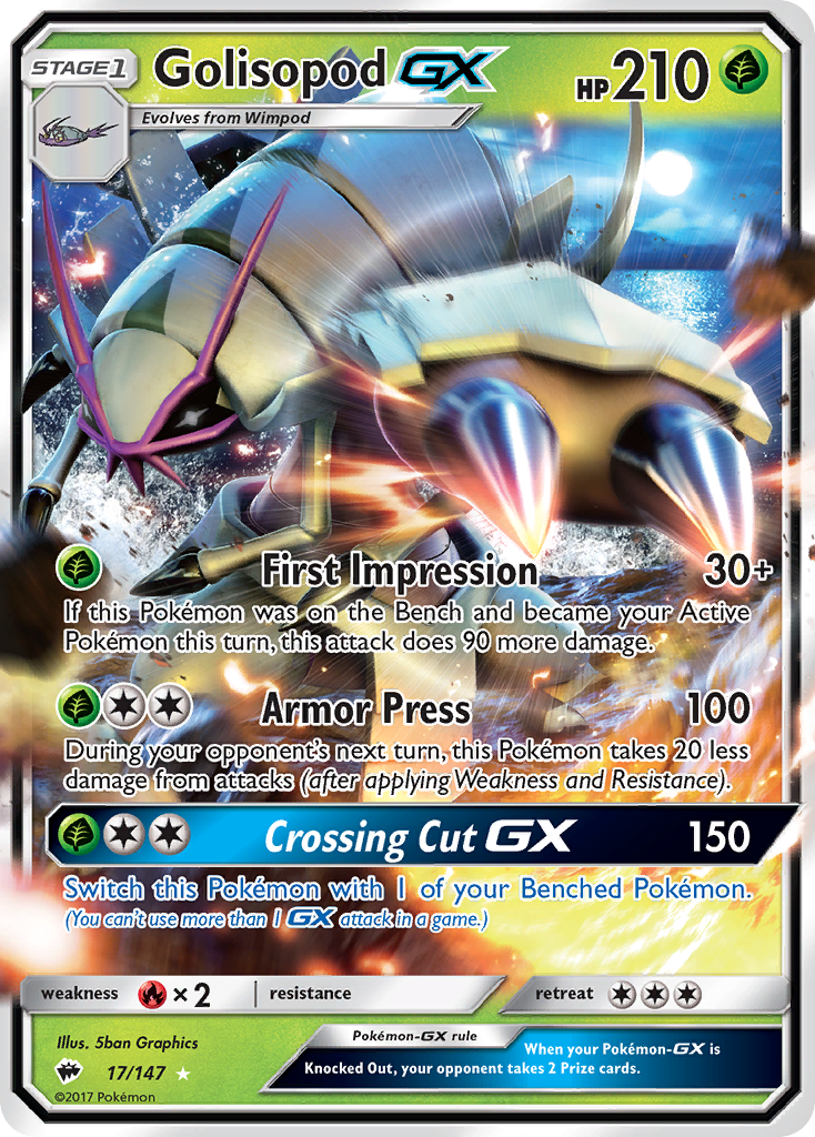 Golisopod GX (17/147) [Sun & Moon: Burning Shadows] | Shuffle n Cut Hobbies & Games