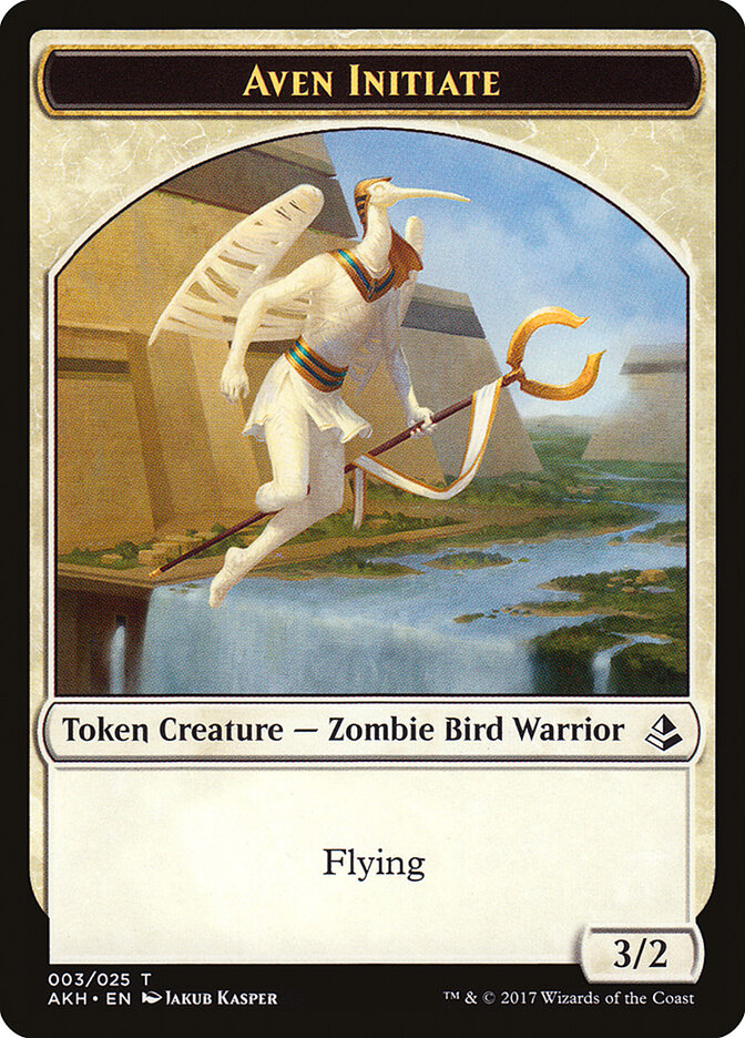 Aven Initiate // Snake Double-Sided Token [Amonkhet Tokens] | Shuffle n Cut Hobbies & Games