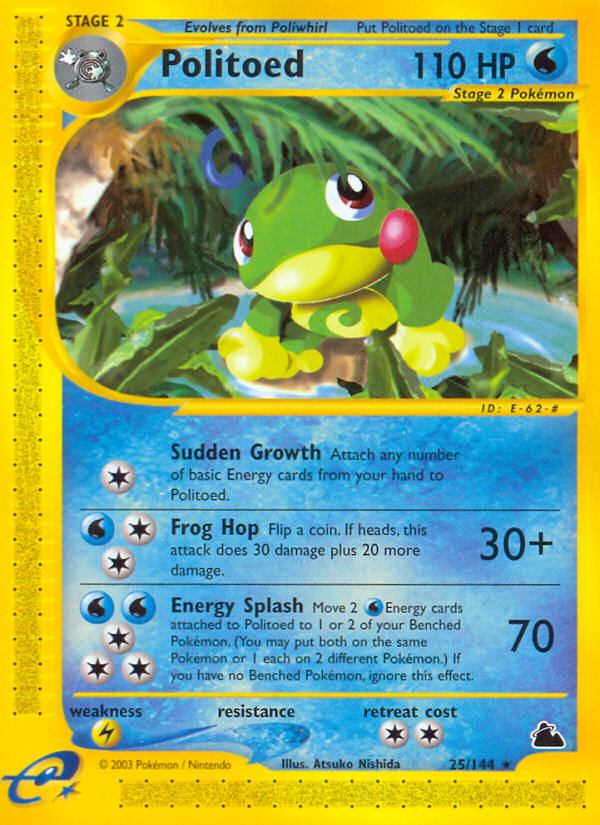 Politoed (25/144) [Skyridge] | Shuffle n Cut Hobbies & Games