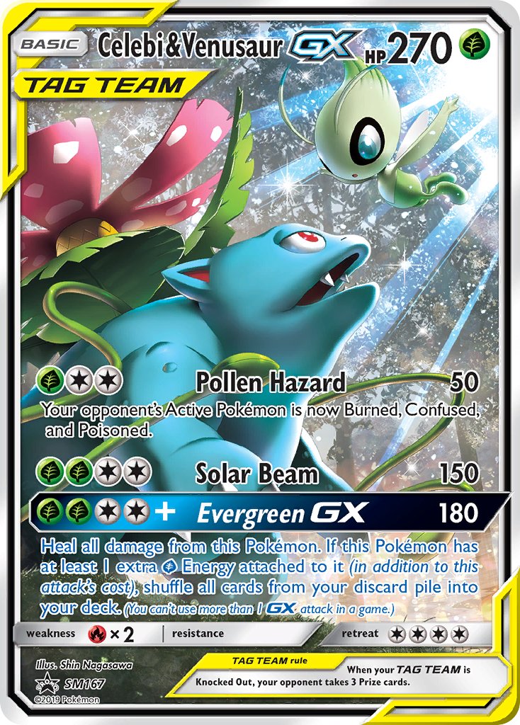 Celebi & Venusaur GX (SM167) [Sun & Moon: Black Star Promos] | Shuffle n Cut Hobbies & Games