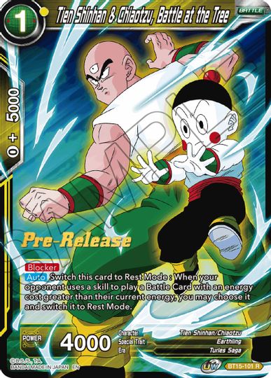 Tien Shinhan & Chiaotzu, Battle at the Tree (BT15-101) [Saiyan Showdown Prerelease Promos] | Shuffle n Cut Hobbies & Games