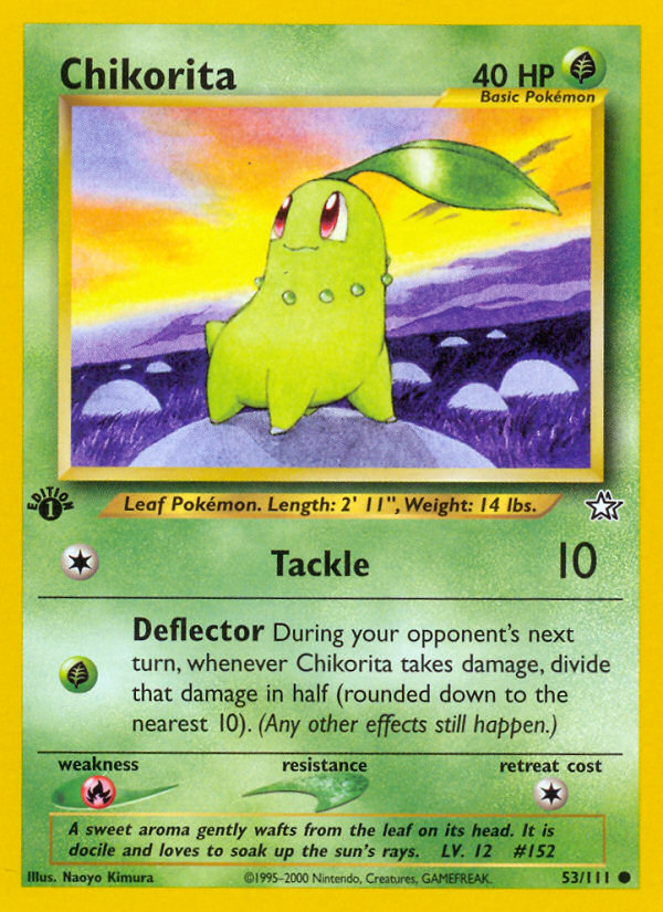 Chikorita (53/111) [Neo Genesis 1st Edition] | Shuffle n Cut Hobbies & Games