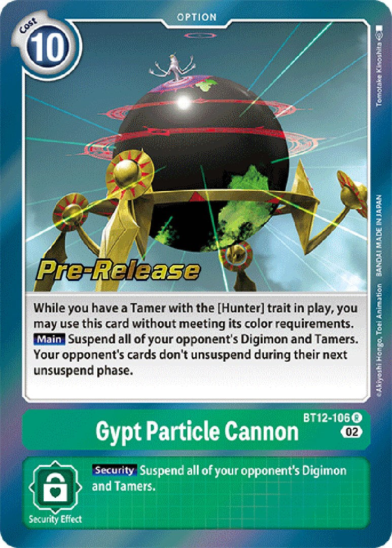 Gypt Particle Cannon [BT12-106] [Across Time Pre-Release Cards] | Shuffle n Cut Hobbies & Games