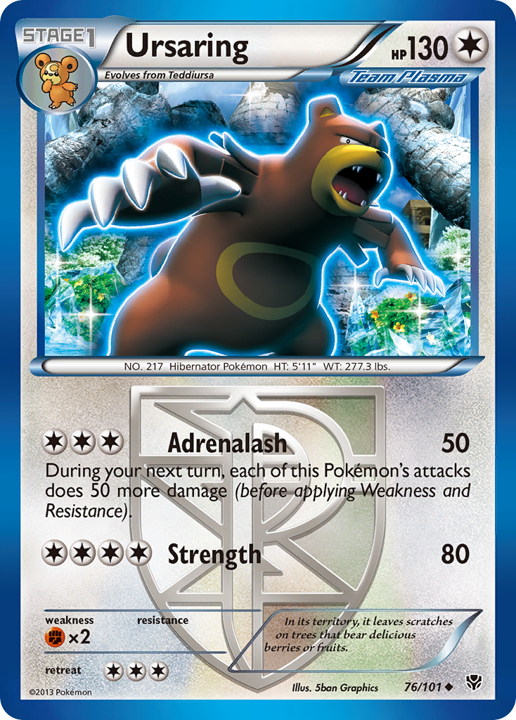 Ursaring (76/101) [Black & White: Plasma Blast] | Shuffle n Cut Hobbies & Games