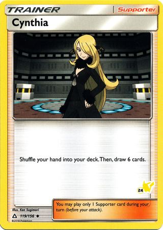 Cynthia (119/156) (Pikachu Stamp #24) [Battle Academy 2020] | Shuffle n Cut Hobbies & Games